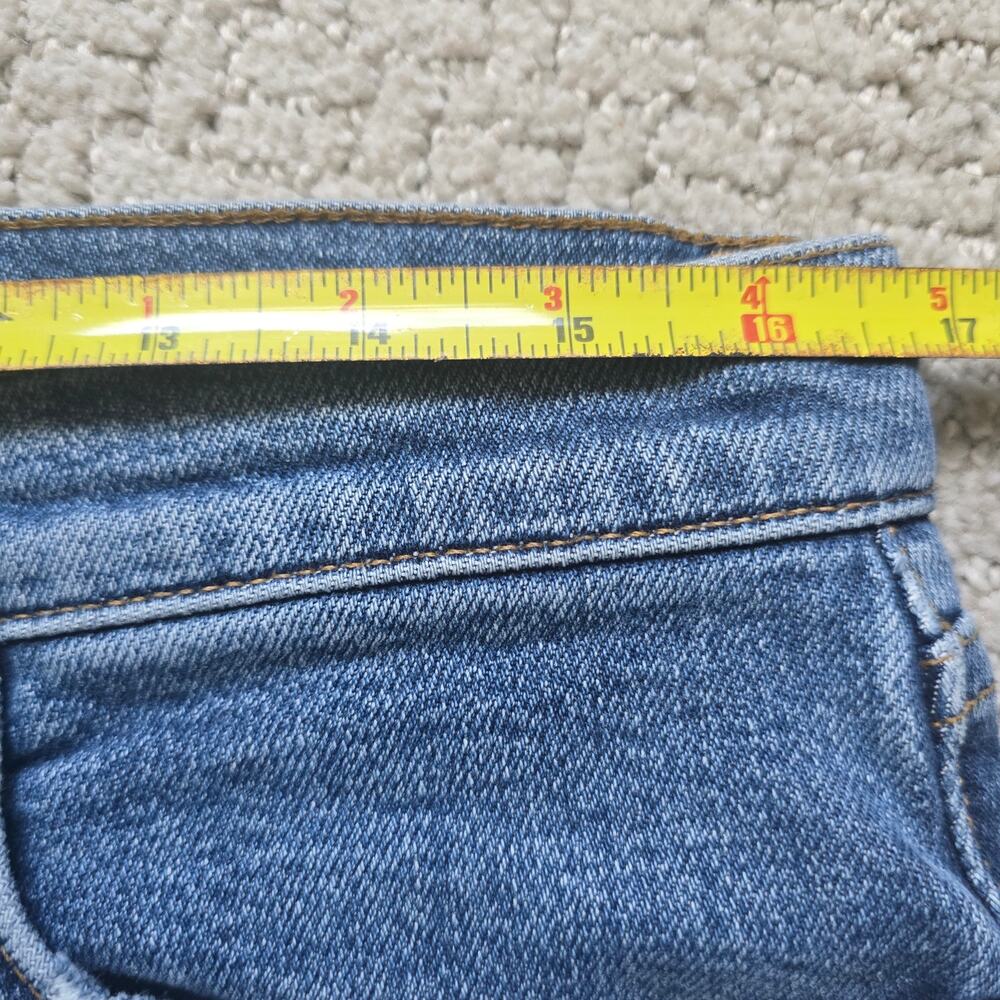 RE/DONE 70s Ultra High Rise Stove Pipe Jeans Size 31 Vintage Indigo Stretch - Picture 10 of 12